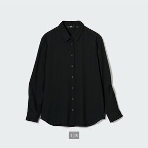 Uniqlo Rayon Long Sleeve Blouse
